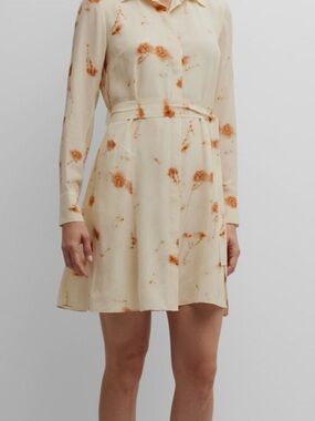 Jason Wu Cream Floral Mini Shirt Dress